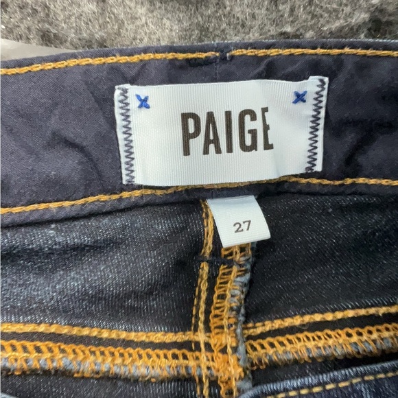PAIGE Blue Straight Leg Jeans - Picture 3 of 5